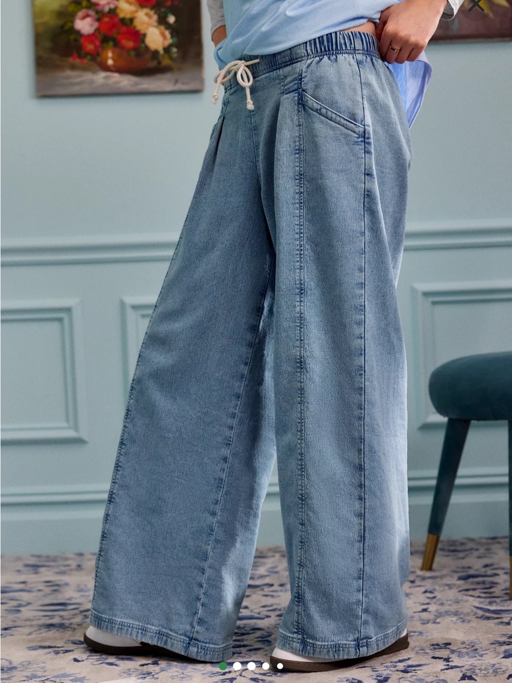 Aerie Daydream Denim Stretch Trouser